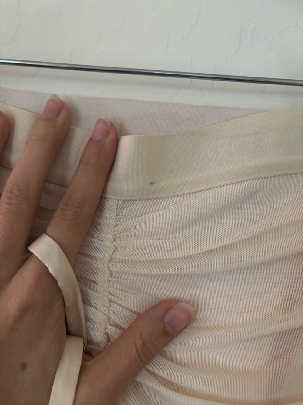 Oh Polly Cream Ruched Two-Piece Skirt Set - Picture 9 of 9